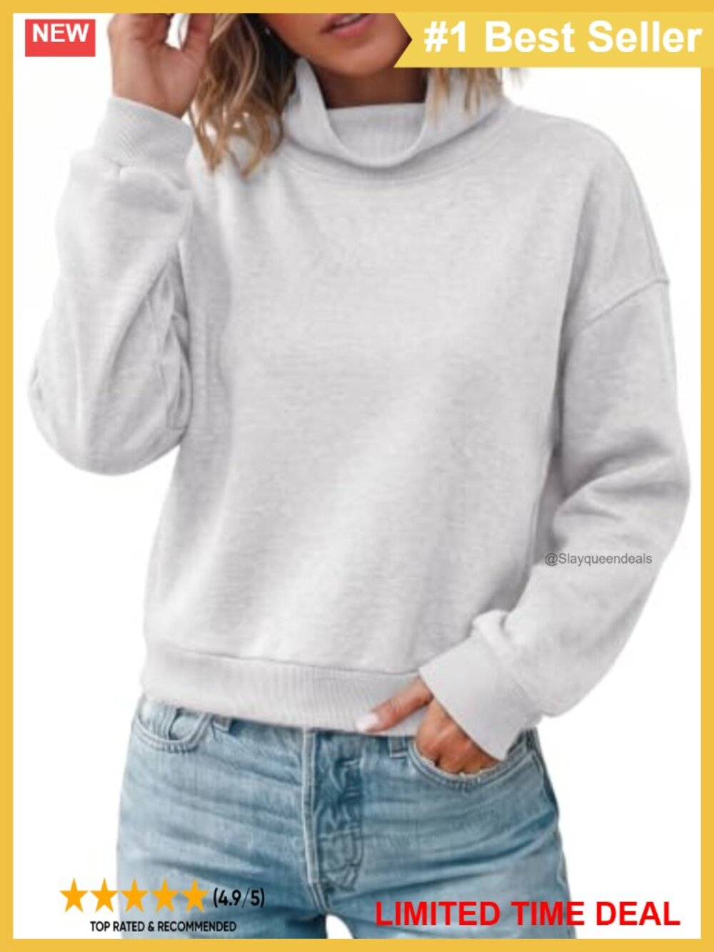 Cropped Mock Neck Fleece Pullover Sweatshirt Long Sleeve Casual Top
